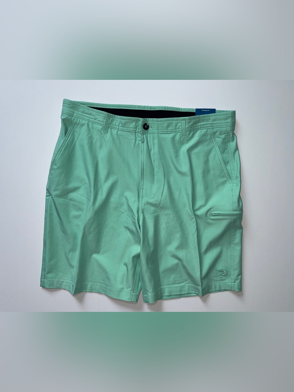 Reel Legends Men’s Light Green Performance Fishing/Boating Shorts - 9” inseam